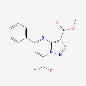 methyl 7-(difluoromethyl)-5-phenylpyrazolo[1,5-a]pyrimidine-3-carboxylate