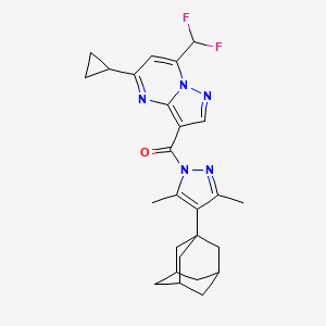 [4-(1-ADAMANTYL)-3,5-DIMETHYL-1H-PYRAZOL-1-YL][5-CYCLOPROPYL-7-(DIFLUOROMETHYL)PYRAZOLO[1,5-A]PYRIMIDIN-3-YL]METHANONE