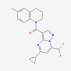 [5-CYCLOPROPYL-7-(DIFLUOROMETHYL)PYRAZOLO[1,5-A]PYRIMIDIN-3-YL][6-METHYL-3,4-DIHYDRO-1(2H)-QUINOLINYL]METHANONE