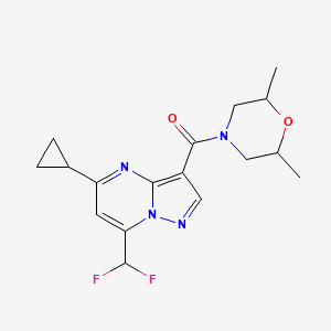 5-cyclopropyl-7-(difluoromethyl)-3-[(2,6-dimethyl-4-morpholinyl)carbonyl]pyrazolo[1,5-a]pyrimidine