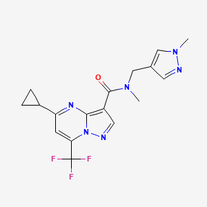 5-cyclopropyl-N-methyl-N-[(1-methyl-1H-pyrazol-4-yl)methyl]-7-(trifluoromethyl)pyrazolo[1,5-a]pyrimidine-3-carboxamide