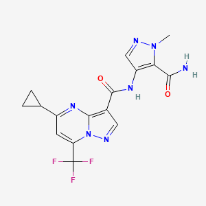 N-[5-(aminocarbonyl)-1-methyl-1H-pyrazol-4-yl]-5-cyclopropyl-7-(trifluoromethyl)pyrazolo[1,5-a]pyrimidine-3-carboxamide