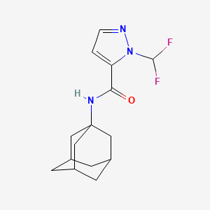 molecular formula C15H19F2N3O B4335917 N-(1-ADAMANTYL)-1-(DIFLUOROMETHYL)-1H-PYRAZOLE-5-CARBOXAMIDE 