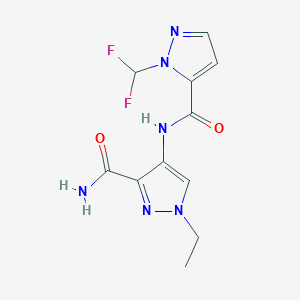 4-({[1-(difluoromethyl)-1H-pyrazol-5-yl]carbonyl}amino)-1-ethyl-1H-pyrazole-3-carboxamide