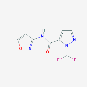 molecular formula C8H6F2N4O2 B4335925 1-(DIFLUOROMETHYL)-N-(3-ISOXAZOLYL)-1H-PYRAZOLE-5-CARBOXAMIDE 