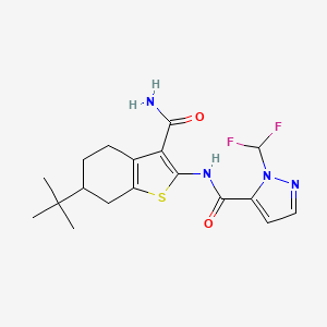 N-[3-(AMINOCARBONYL)-6-(TERT-BUTYL)-4,5,6,7-TETRAHYDRO-1-BENZOTHIOPHEN-2-YL]-1-(DIFLUOROMETHYL)-1H-PYRAZOLE-5-CARBOXAMIDE