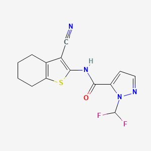 N-(3-cyano-4,5,6,7-tetrahydro-1-benzothiophen-2-yl)-1-(difluoromethyl)-1H-pyrazole-5-carboxamide