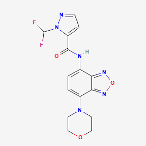 1-(DIFLUOROMETHYL)-N-(7-MORPHOLINO-2,1,3-BENZOXADIAZOL-4-YL)-1H-PYRAZOLE-5-CARBOXAMIDE