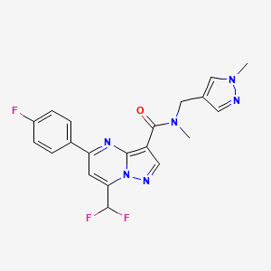 7-(difluoromethyl)-5-(4-fluorophenyl)-N-methyl-N-[(1-methyl-1H-pyrazol-4-yl)methyl]pyrazolo[1,5-a]pyrimidine-3-carboxamide