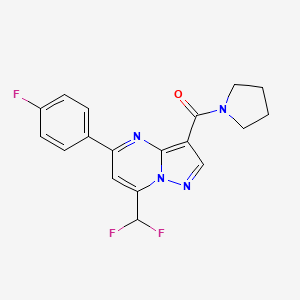 [7-(DIFLUOROMETHYL)-5-(4-FLUOROPHENYL)PYRAZOLO[1,5-A]PYRIMIDIN-3-YL](1-PYRROLIDINYL)METHANONE