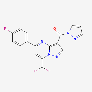 [7-(difluoromethyl)-5-(4-fluorophenyl)pyrazolo[1,5-a]pyrimidin-3-yl](1H-pyrazol-1-yl)methanone