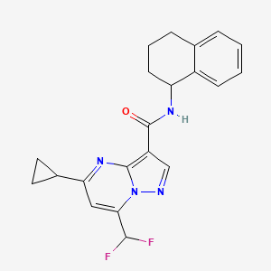 5-cyclopropyl-7-(difluoromethyl)-N-(1,2,3,4-tetrahydro-1-naphthalenyl)pyrazolo[1,5-a]pyrimidine-3-carboxamide