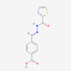 molecular formula C13H10N2O3S B433604 4-[(E)-(thiophene-2-carbonylhydrazinylidene)methyl]benzoic acid CAS No. 1469469-08-6
