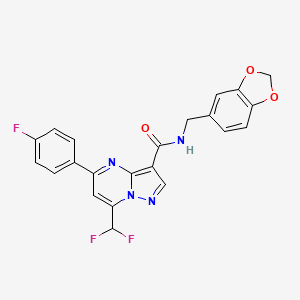 N-(1,3-benzodioxol-5-ylmethyl)-7-(difluoromethyl)-5-(4-fluorophenyl)pyrazolo[1,5-a]pyrimidine-3-carboxamide