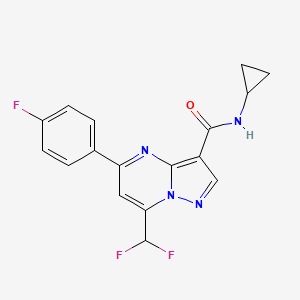 N-cyclopropyl-7-(difluoromethyl)-5-(4-fluorophenyl)pyrazolo[1,5-a]pyrimidine-3-carboxamide