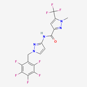 1-METHYL-N-[1-(2,3,4,5,6-PENTAFLUOROBENZYL)-1H-PYRAZOL-3-YL]-5-(TRIFLUOROMETHYL)-1H-PYRAZOLE-3-CARBOXAMIDE