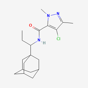 N-[1-(1-adamantyl)propyl]-4-chloro-1,3-dimethyl-1H-pyrazole-5-carboxamide