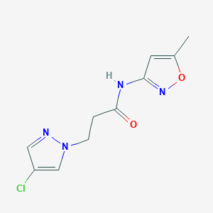 3-(4-chloro-1H-pyrazol-1-yl)-N-(5-methyl-3-isoxazolyl)propanamide