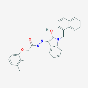 molecular formula C29H25N3O3 B433619 2-(2,3-dimethylphenoxy)-N'-[1-(1-naphthylmethyl)-2-oxo-1,2-dihydro-3H-indol-3-ylidene]acetohydrazide 