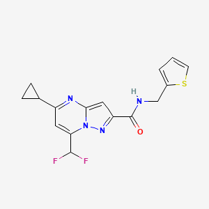 5-cyclopropyl-7-(difluoromethyl)-N-(2-thienylmethyl)pyrazolo[1,5-a]pyrimidine-2-carboxamide