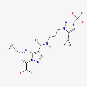 5-cyclopropyl-N-{3-[5-cyclopropyl-3-(trifluoromethyl)-1H-pyrazol-1-yl]propyl}-7-(difluoromethyl)pyrazolo[1,5-a]pyrimidine-3-carboxamide