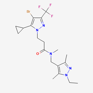 3-[4-bromo-5-cyclopropyl-3-(trifluoromethyl)-1H-pyrazol-1-yl]-N-[(1-ethyl-3,5-dimethyl-1H-pyrazol-4-yl)methyl]-N-methylpropanamide