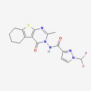 1-(DIFLUOROMETHYL)-N-[2-METHYL-4-OXO-5,6,7,8-TETRAHYDRO[1]BENZOTHIENO[2,3-D]PYRIMIDIN-3(4H)-YL]-1H-PYRAZOLE-3-CARBOXAMIDE