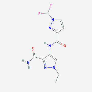 4-({[1-(difluoromethyl)-1H-pyrazol-3-yl]carbonyl}amino)-1-ethyl-1H-pyrazole-3-carboxamide