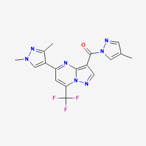 [5-(1,3-dimethyl-1H-pyrazol-4-yl)-7-(trifluoromethyl)pyrazolo[1,5-a]pyrimidin-3-yl](4-methyl-1H-pyrazol-1-yl)methanone