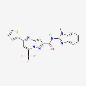 N-(1-METHYL-1H-1,3-BENZIMIDAZOL-2-YL)-5-(2-THIENYL)-7-(TRIFLUOROMETHYL)PYRAZOLO[1,5-A]PYRIMIDINE-2-CARBOXAMIDE