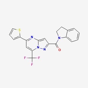 2,3-DIHYDRO-1H-INDOL-1-YL[5-(2-THIENYL)-7-(TRIFLUOROMETHYL)PYRAZOLO[1,5-A]PYRIMIDIN-2-YL]METHANONE