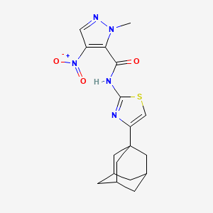 N-[4-(1-adamantyl)-1,3-thiazol-2-yl]-1-methyl-4-nitro-1H-pyrazole-5-carboxamide