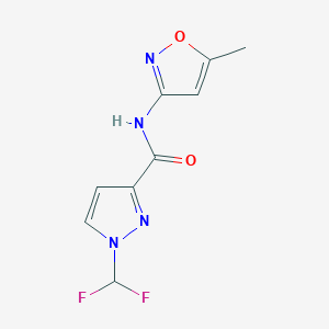 molecular formula C9H8F2N4O2 B4336450 1-(difluoromethyl)-N-(5-methyl-3-isoxazolyl)-1H-pyrazole-3-carboxamide 