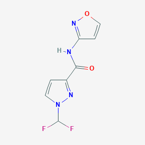 molecular formula C8H6F2N4O2 B4336468 1-(difluoromethyl)-N-3-isoxazolyl-1H-pyrazole-3-carboxamide 