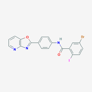 molecular formula C19H11BrIN3O2 B433649 5-bromo-2-iodo-N-(4-[1,3]oxazolo[4,5-b]pyridin-2-ylphenyl)benzamide CAS No. 303131-35-3