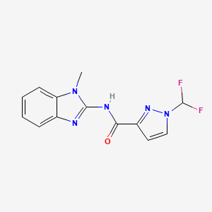 1-(DIFLUOROMETHYL)-N-(1-METHYL-1H-1,3-BENZIMIDAZOL-2-YL)-1H-PYRAZOLE-3-CARBOXAMIDE