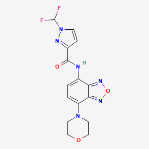 1-(DIFLUOROMETHYL)-N-(7-MORPHOLINO-2,1,3-BENZOXADIAZOL-4-YL)-1H-PYRAZOLE-3-CARBOXAMIDE