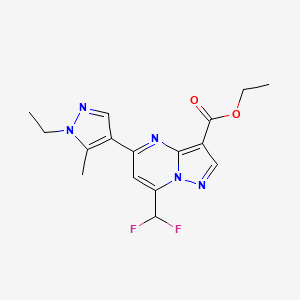 ethyl 7-(difluoromethyl)-5-(1-ethyl-5-methyl-1H-pyrazol-4-yl)pyrazolo[1,5-a]pyrimidine-3-carboxylate