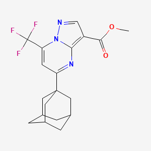 molecular formula C19H20F3N3O2 B4336548 methyl 5-(1-adamantyl)-7-(trifluoromethyl)pyrazolo[1,5-a]pyrimidine-3-carboxylate 