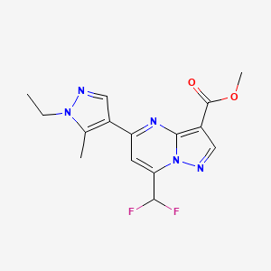 methyl 7-(difluoromethyl)-5-(1-ethyl-5-methyl-1H-pyrazol-4-yl)pyrazolo[1,5-a]pyrimidine-3-carboxylate