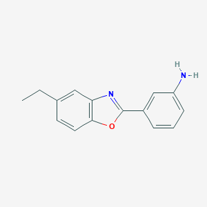 molecular formula C15H14N2O B433659 3-(5-乙基-苯并恶唑-2-基)-苯胺 CAS No. 312587-09-0