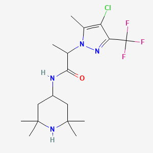 2-[4-CHLORO-5-METHYL-3-(TRIFLUOROMETHYL)-1H-PYRAZOL-1-YL]-N-(2,2,6,6-TETRAMETHYL-4-PIPERIDYL)PROPANAMIDE