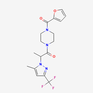 1-[4-(2-FURYLCARBONYL)PIPERAZINO]-2-[5-METHYL-3-(TRIFLUOROMETHYL)-1H-PYRAZOL-1-YL]-1-PROPANONE