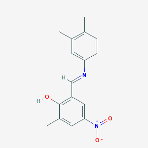 2-{[(3,4-Dimethylphenyl)imino]methyl}-4-nitro-6-methylphenol