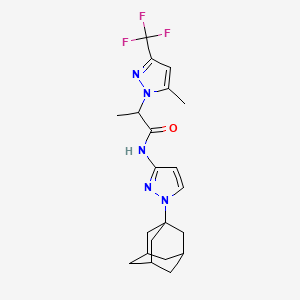 N-[1-(1-adamantyl)-1H-pyrazol-3-yl]-2-[5-methyl-3-(trifluoromethyl)-1H-pyrazol-1-yl]propanamide