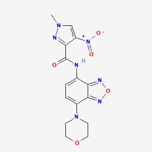 1-METHYL-N-(7-MORPHOLINO-2,1,3-BENZOXADIAZOL-4-YL)-4-NITRO-1H-PYRAZOLE-3-CARBOXAMIDE