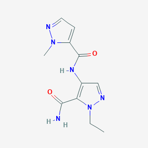 1-ethyl-4-{[(1-methyl-1H-pyrazol-5-yl)carbonyl]amino}-1H-pyrazole-5-carboxamide