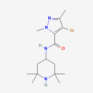 4-BROMO-1,3-DIMETHYL-N-(2,2,6,6-TETRAMETHYL-4-PIPERIDYL)-1H-PYRAZOLE-5-CARBOXAMIDE