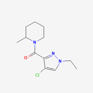 1-[(4-chloro-1-ethyl-1H-pyrazol-3-yl)carbonyl]-2-methylpiperidine