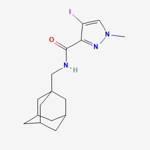 molecular formula C16H22IN3O B4336853 N-(1-adamantylmethyl)-4-iodo-1-methyl-1H-pyrazole-3-carboxamide 